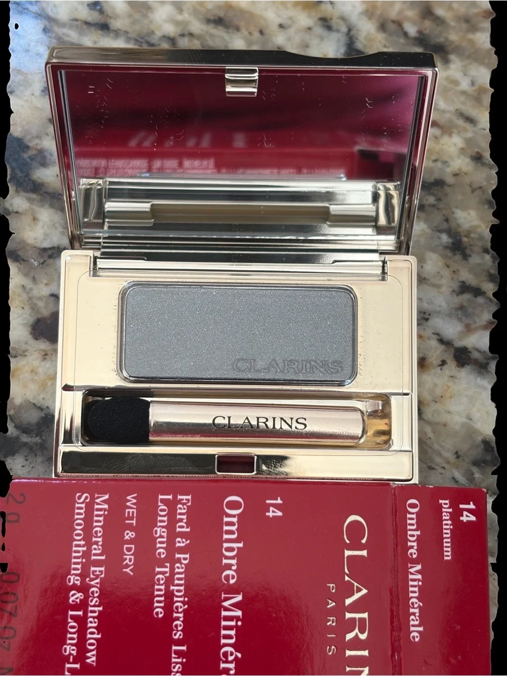 ⚡️💋Clarins Platinum Om re Minerale Wet & Dry Eyeshadow